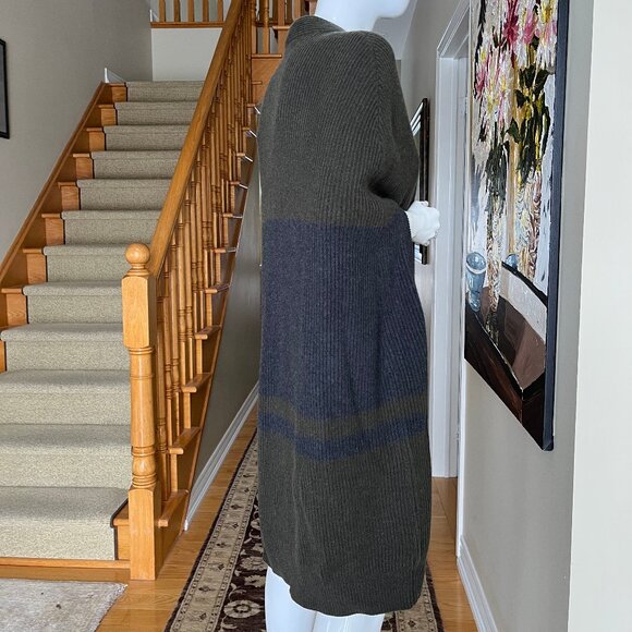 Brunello Cucinelli Cashmere English Rib Cocoon Coat Poncho Jacket - Authentic - Picture 8 of 17